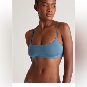 Quince Quince Organic Cotton Bralette Ocean NEW 2 Pack